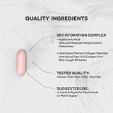 Naturalis softgel en mano mostrando tamaño y facilidad de toma