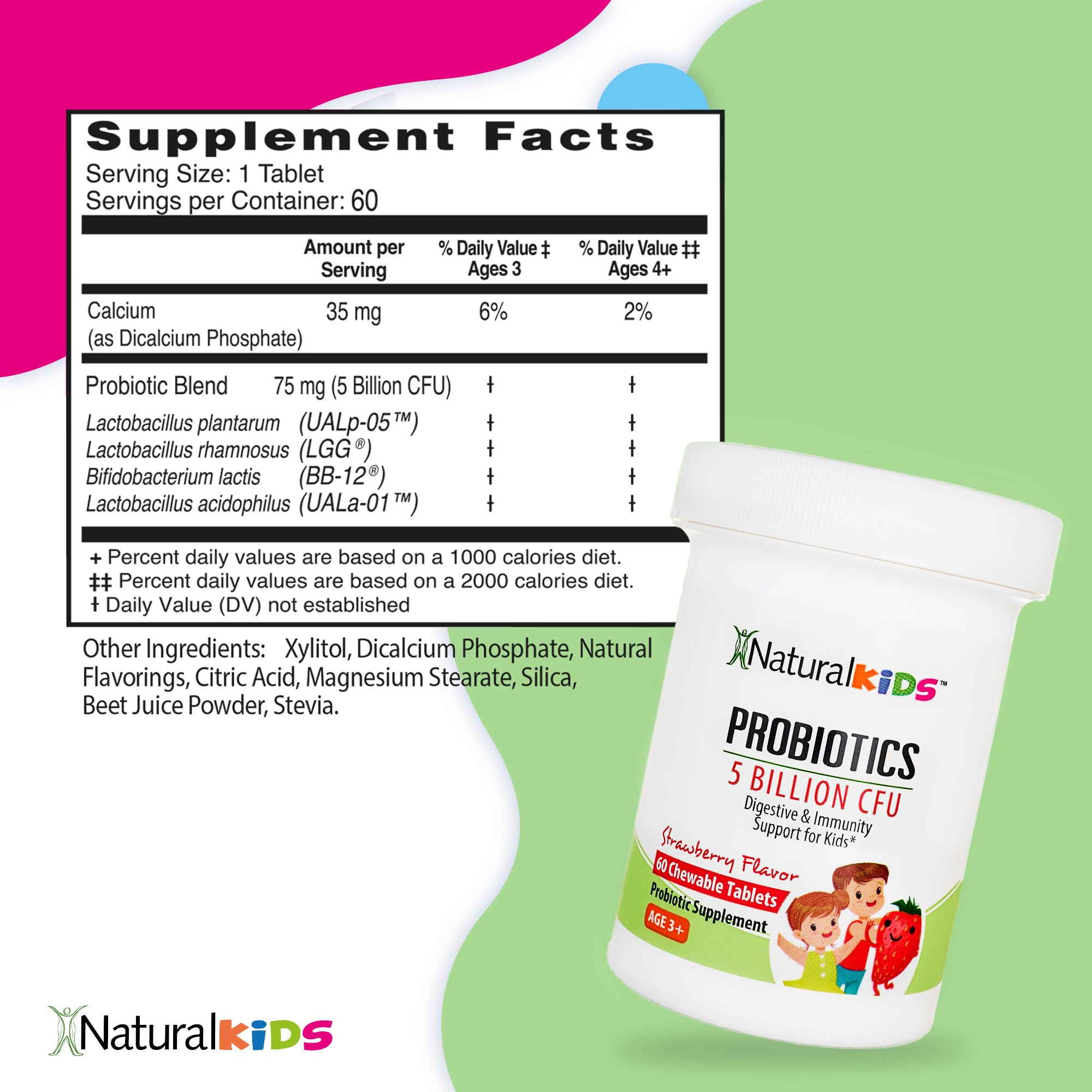 NaturalKids etiqueta con ingredientes y beneficios visibles para confianza parental