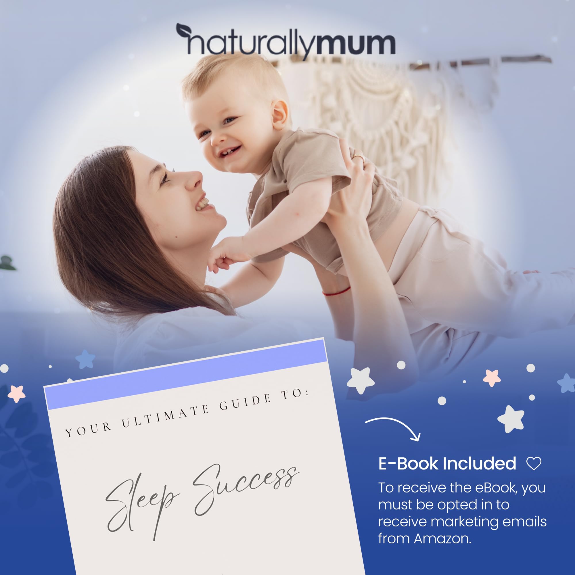 NaturallyMum envase reciclable y caja ecoamigable destacando sostenibilidad