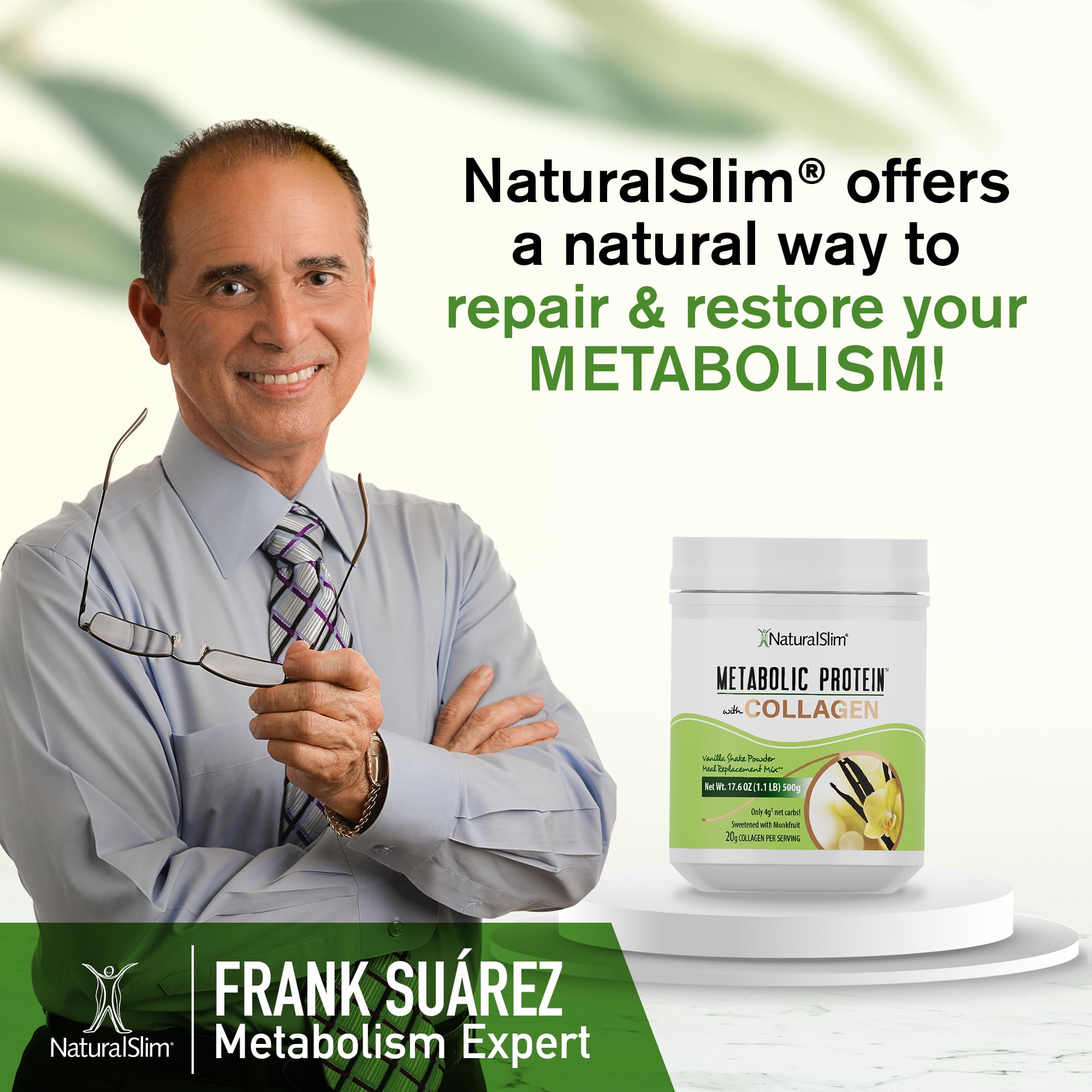 NaturalSlim cucharada de polvo mostrando textura fina y fácil disolución