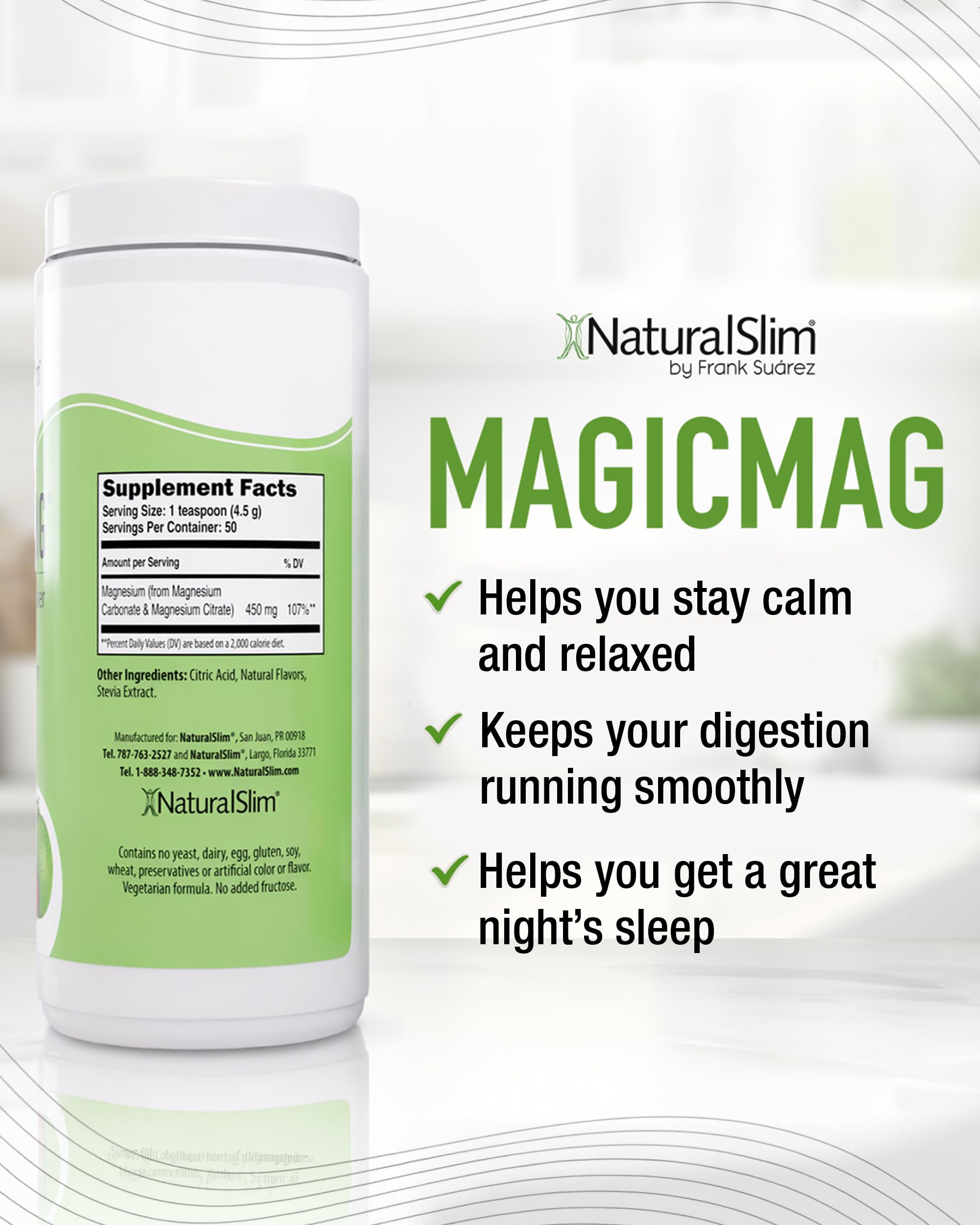 NaturalSlim etiqueta con ingredientes, información transparente y legible
