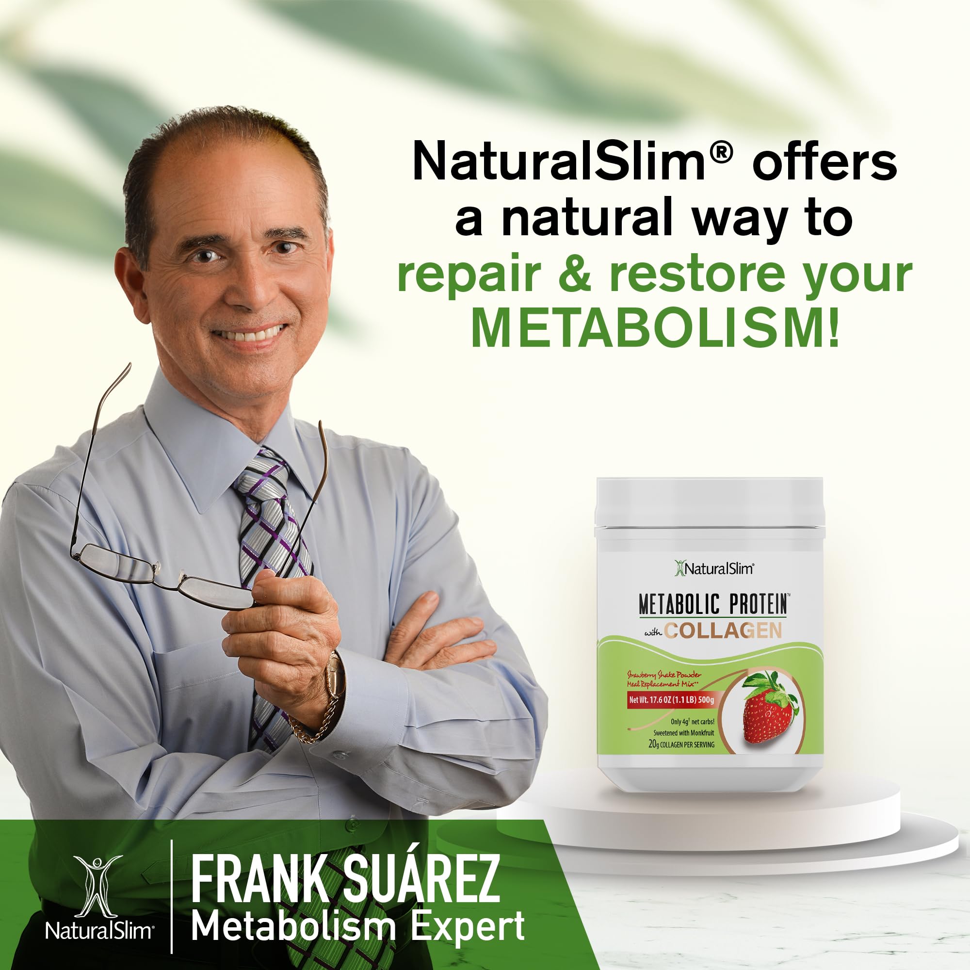 NaturalSlim estilo de vida desayuno fresa junto a fruta, reemplazo de comida nutritivo