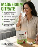 NaturalSlim etiqueta de ingredientes destacando citrato y carbonato de magnesio