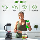 NaturalSlim etiqueta nutricional detalle con vitaminas, minerales y macros visibles