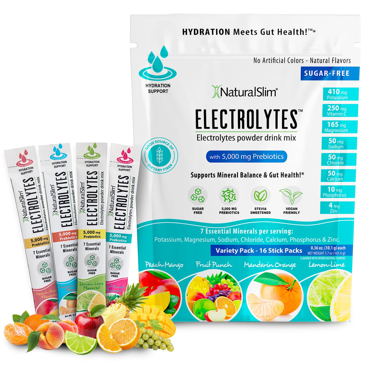 NaturalSlim frente del empaque mostrando variedad y fácil identificación del producto