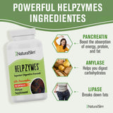NaturalSlim cápsulas junto a un plato para enfatizar apoyo tras comidas