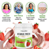 NaturalSlim ingrediente colágeno en primer plano, apoyo a piel y articulaciones