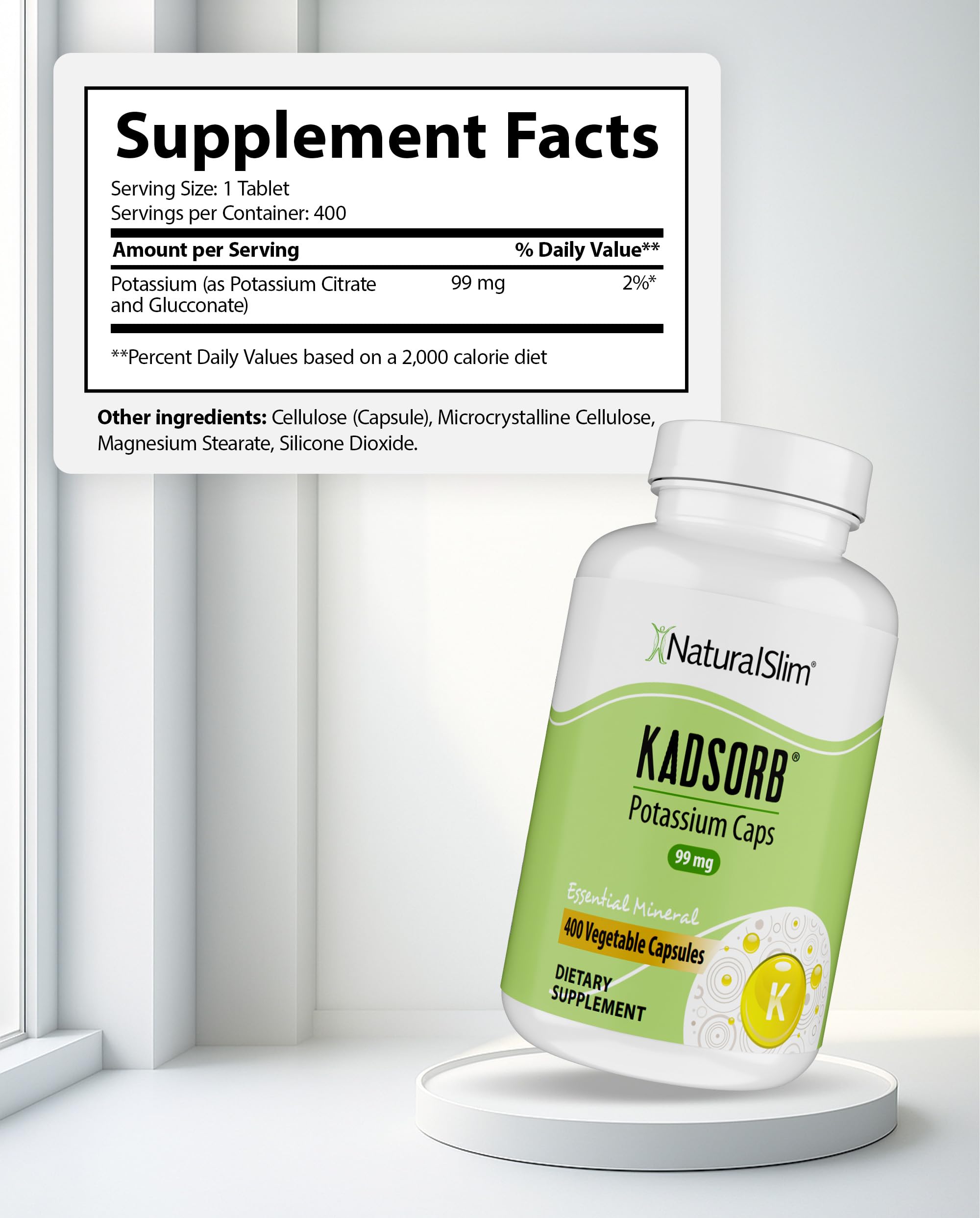 NaturalSlim etiqueta con información nutricional y beneficios visibles