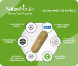 NaturaNectar etiqueta en primer plano indicando artepillina‑C estandarizada