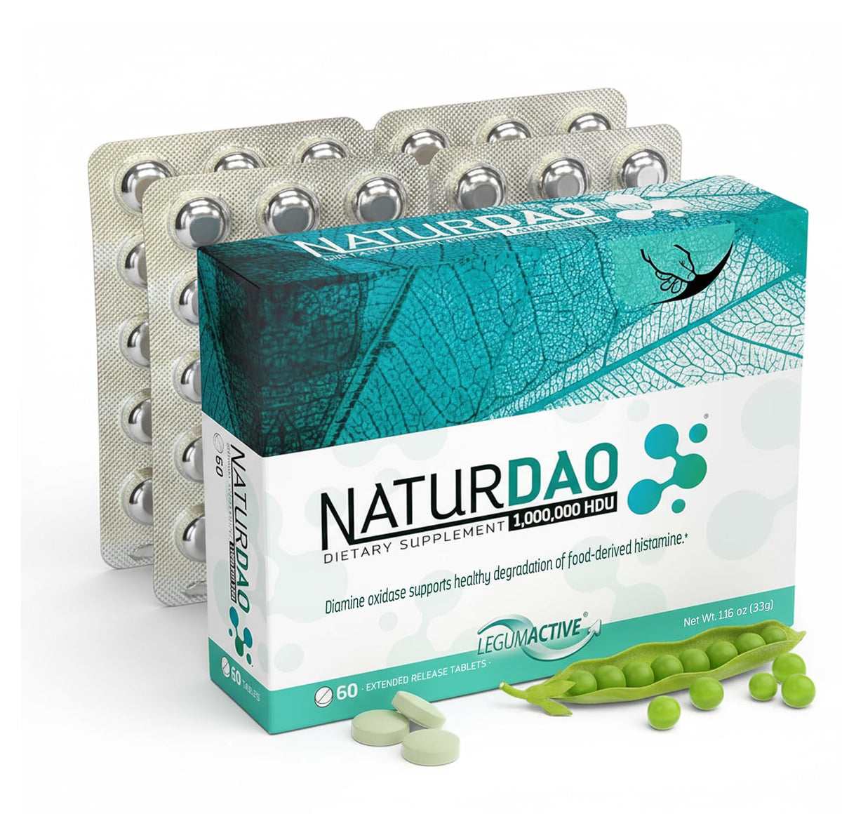 NATURDAO frente del envase mostrando envase y beneficios claros