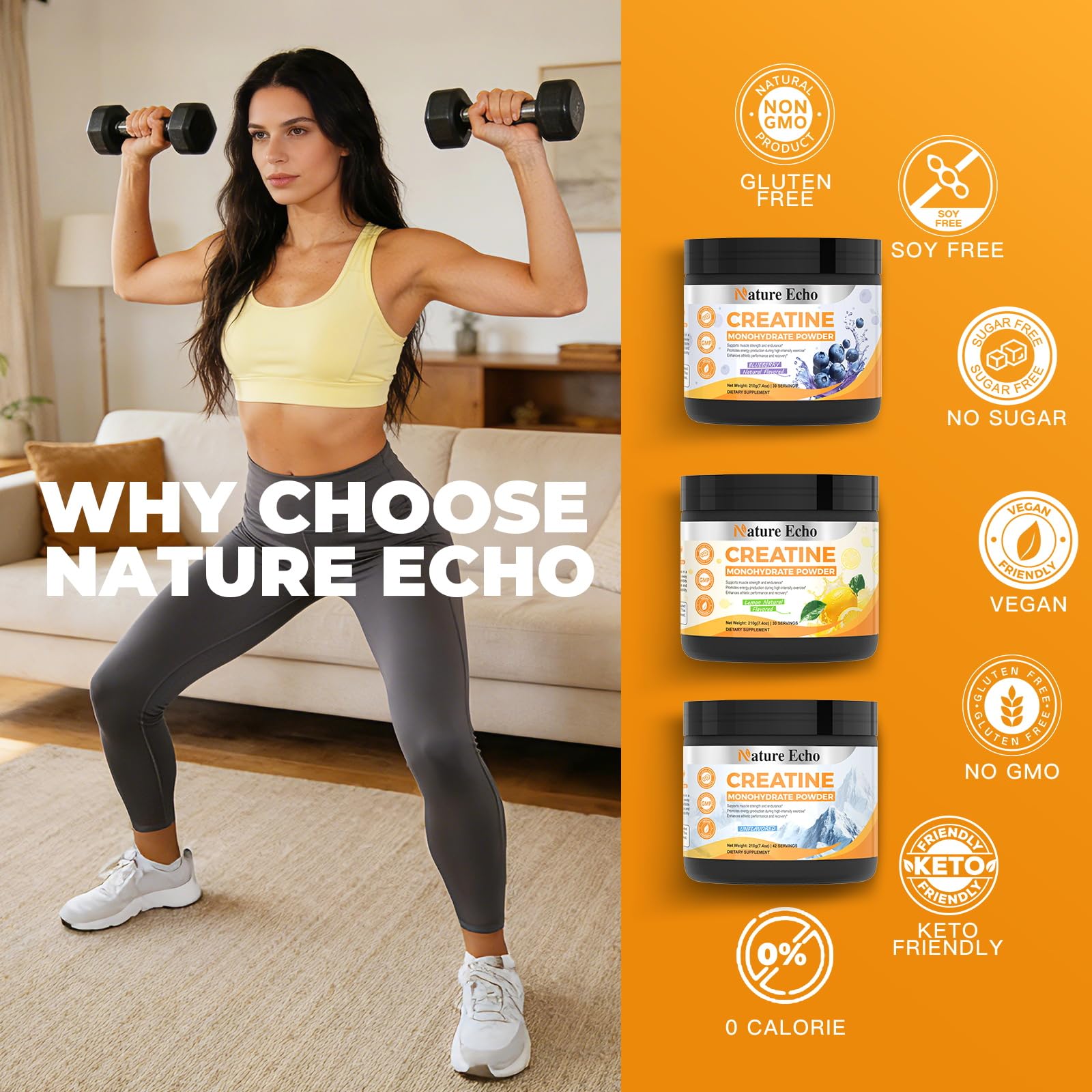Nature Echo polvo mezclado en batido proteico para integración diaria