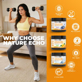 Nature Echo polvo mezclado en batido proteico para integración diaria