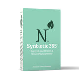 Nature M.D. envase frontal mostrando sinbiótico 365 y beneficios digestivos