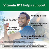 Superficie de la tableta Nature Made B12 destacando textura y pureza del producto