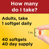 Nature Made etiqueta nutricional mostrando 200 mg por porción y verificación