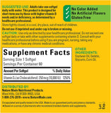 Nature Made etiqueta con información nutricional legible y confianza