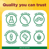 Nature Made etiqueta nutricional enfocada en vitaminas y fibra prebiótica