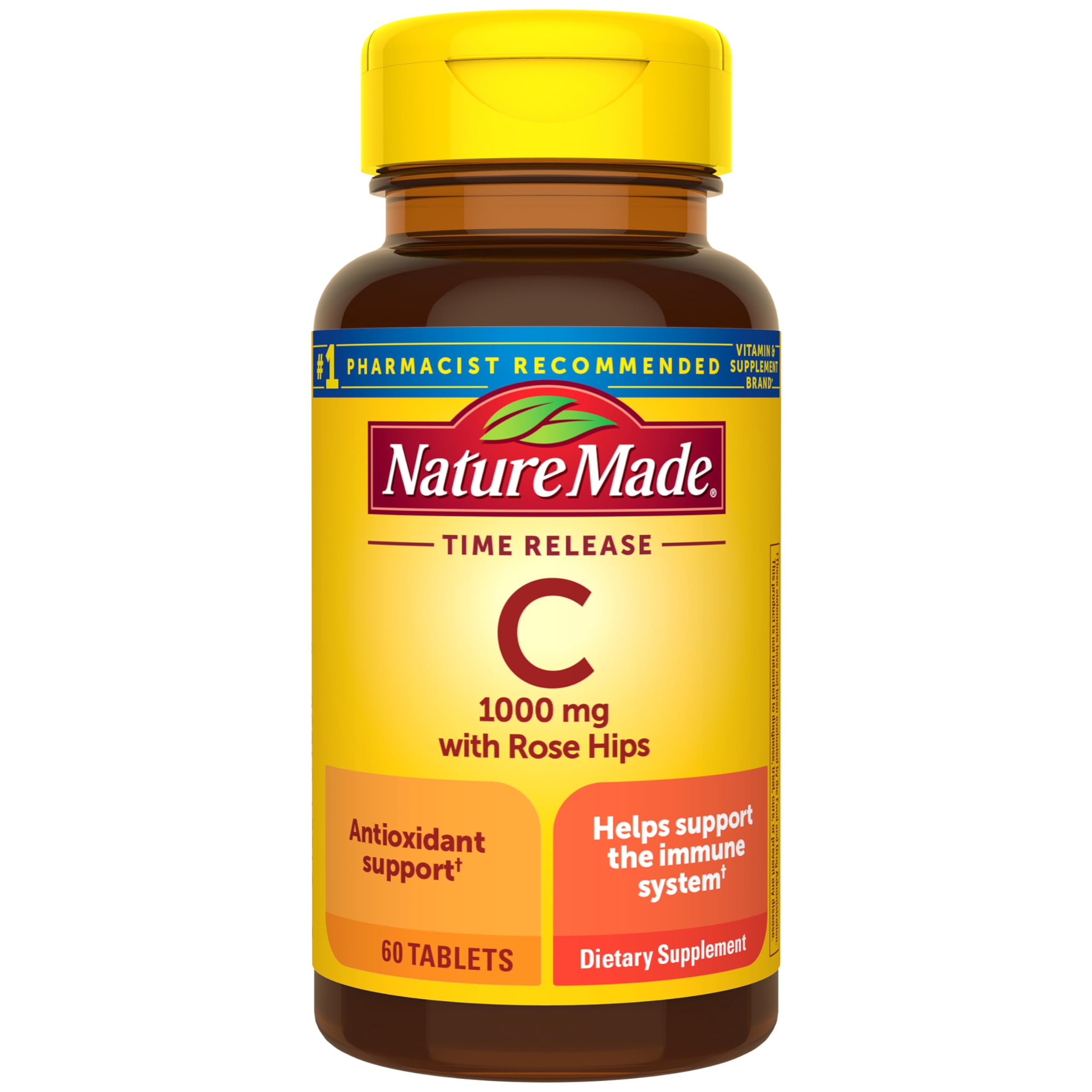 Nature Made frasco delantero de Vitamin C 1000 mg mostrando la cantidad y marca como referencia confiable