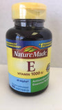Nature Made frente del envase mostrando 120 softgels y dos botellas, fácil dosificación