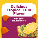 Nature Made gomitas apiladas con fruta tropical, sabor natural visible
