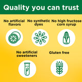 Mano sosteniendo gomita Nature Made Zinc lista para masticar, consumo conveniente