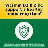 Nature Made etiqueta nutricional destacando magnesio, D3 y zinc