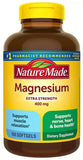 Nature Made envase frontal magnesio 400 mg, presentación clara y cantidad