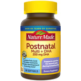 Nature Made envase frontal mostrando 60 cápsulas para lactancia y conveniencia