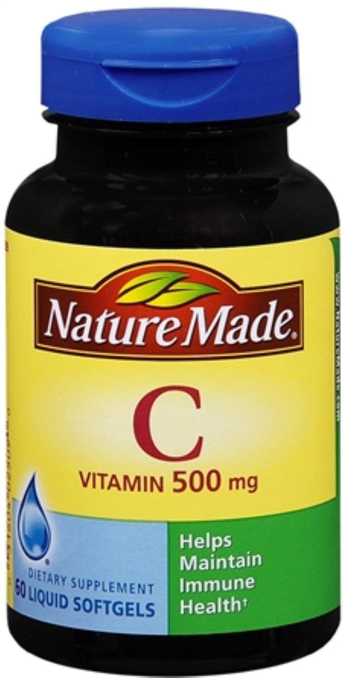 Nature Made frente del envase mostrando cápsulas blandas y beneficios claros