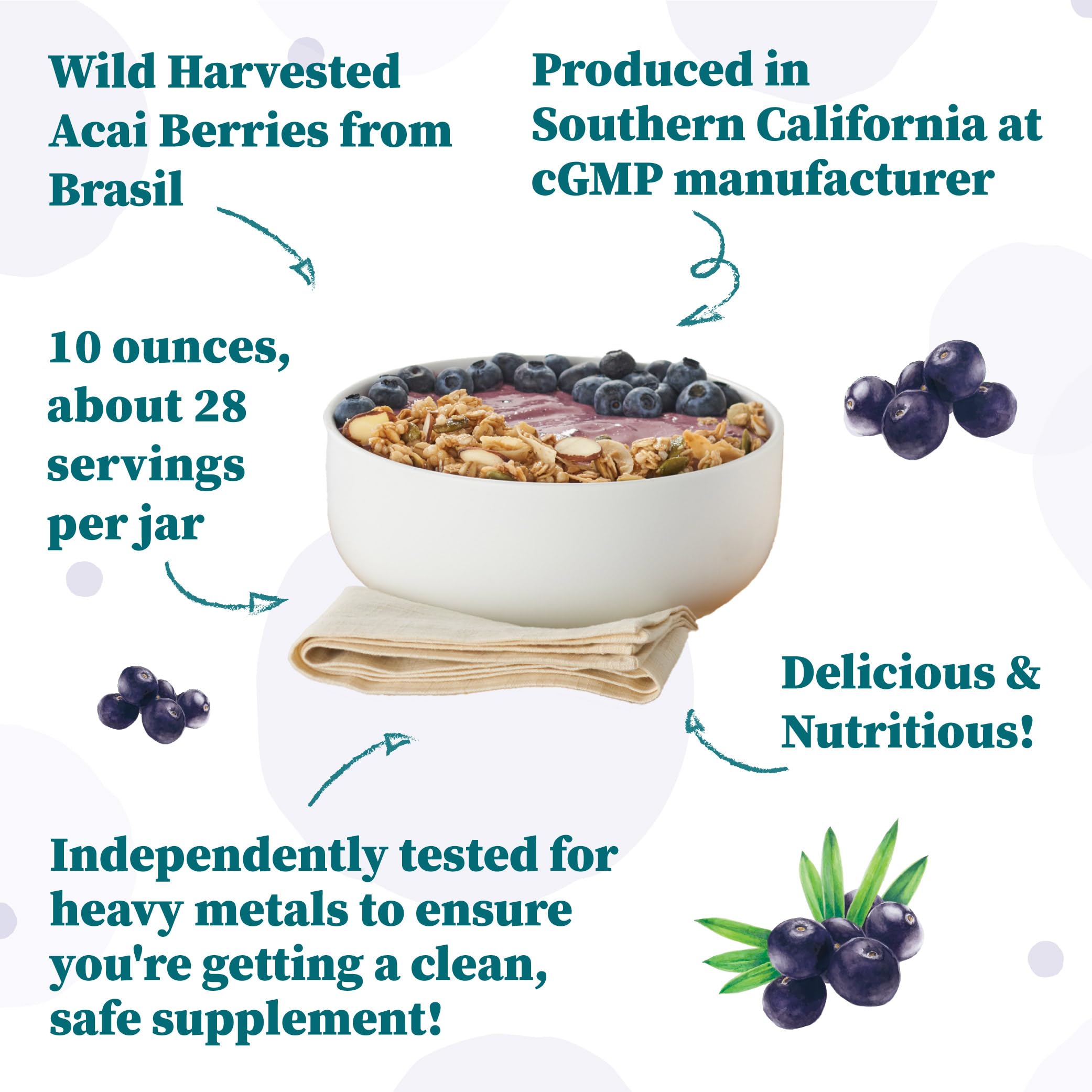 Nature Restore frasco junto a cuchara para comparar tamaño y porciones