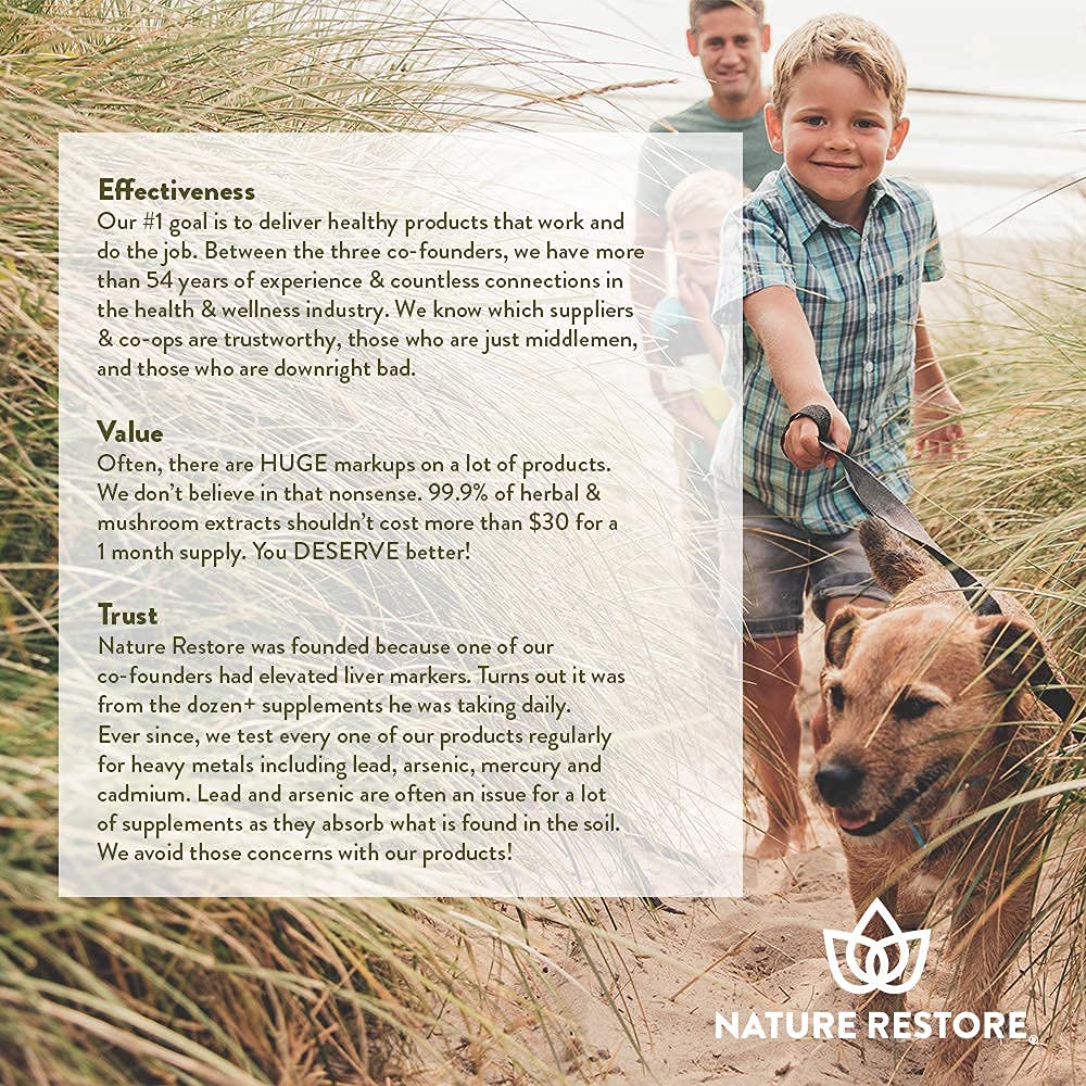 Nature Restore producto en cocina junto a alimentos para contexto