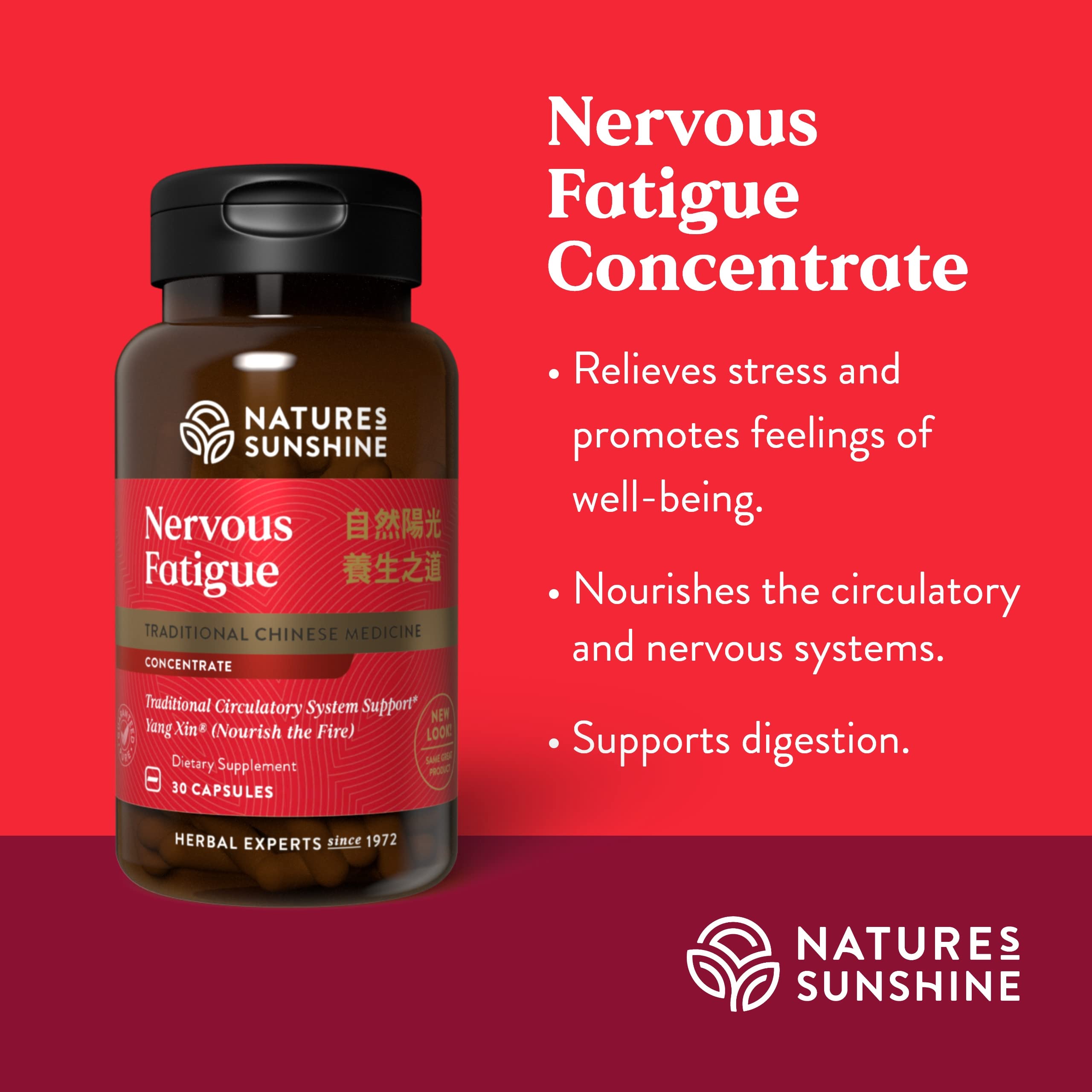 Nature's Sunshine envase en mano para comparar tamaño y simplicidad de transporte
