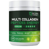 NATURE TARGET frasco frontal con etiqueta clara y beneficios visibles