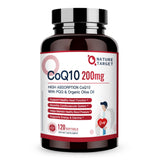 NATURE TARGET frasco frontal mostrando 120 cápsulas y etiqueta clara beneficio energía