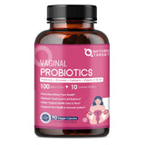 Frasco NATURE TARGET frontal mostrando 90 cápsulas y beneficios para salud íntima
