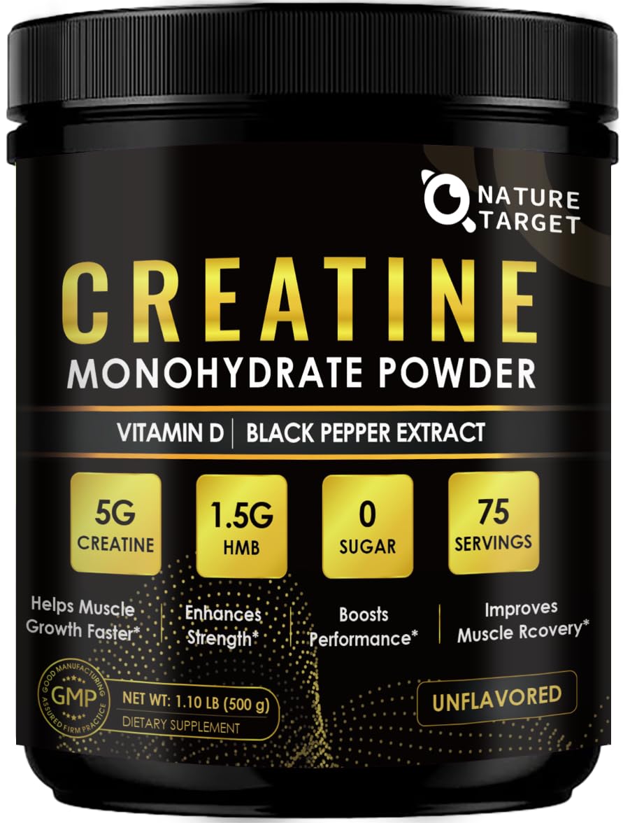 NATURE TARGET envase frontal claro mostrando beneficios y 75 servicios