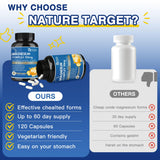 NATURE TARGET ingredientes veganos sobre fondo natural indicando limpieza