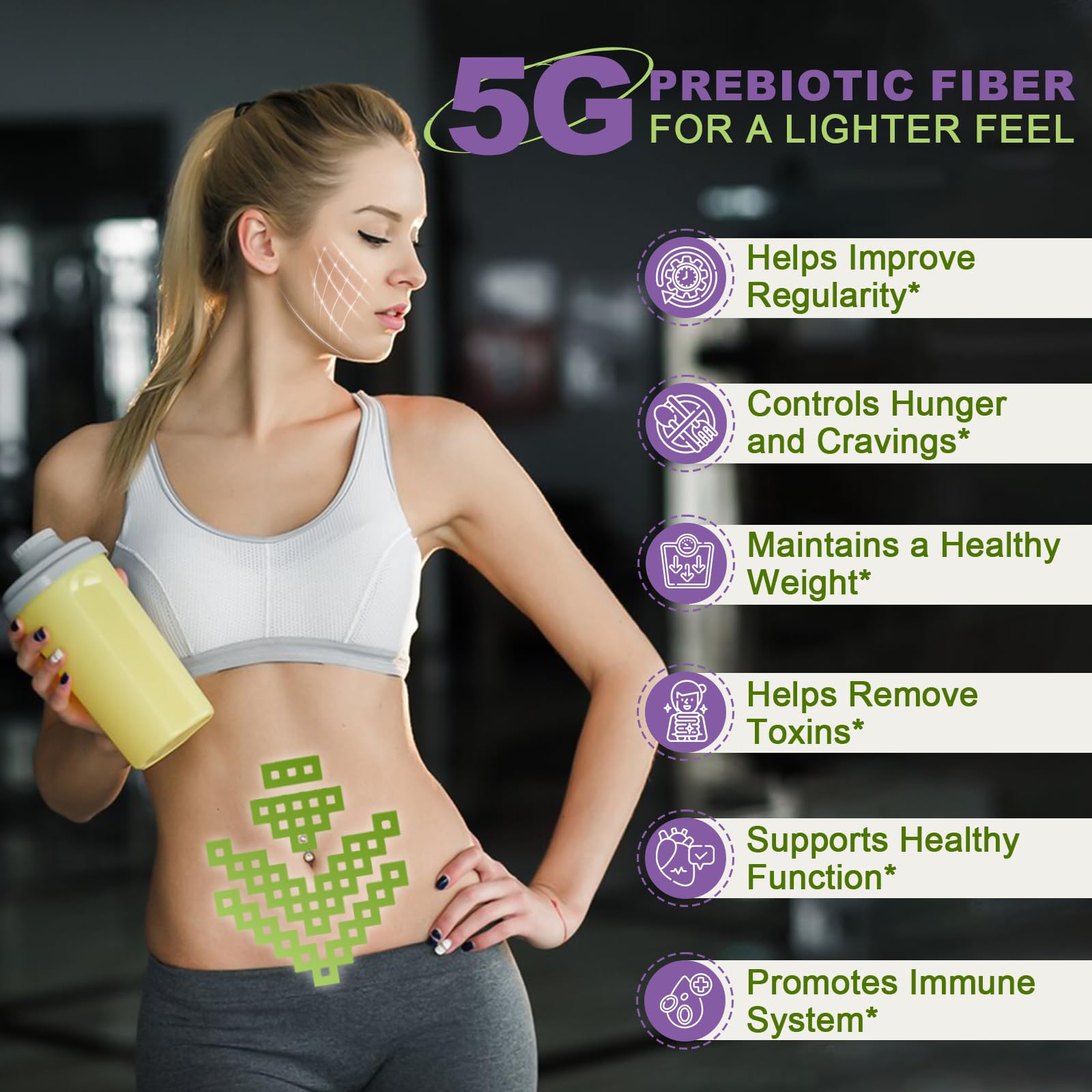 NATURE TARGET cucharada medidora con 5 g de fibra por porción medida precisa