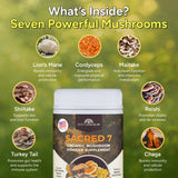 Naturealm Sacred 7 cucharada vertida en café para energía matutina práctica