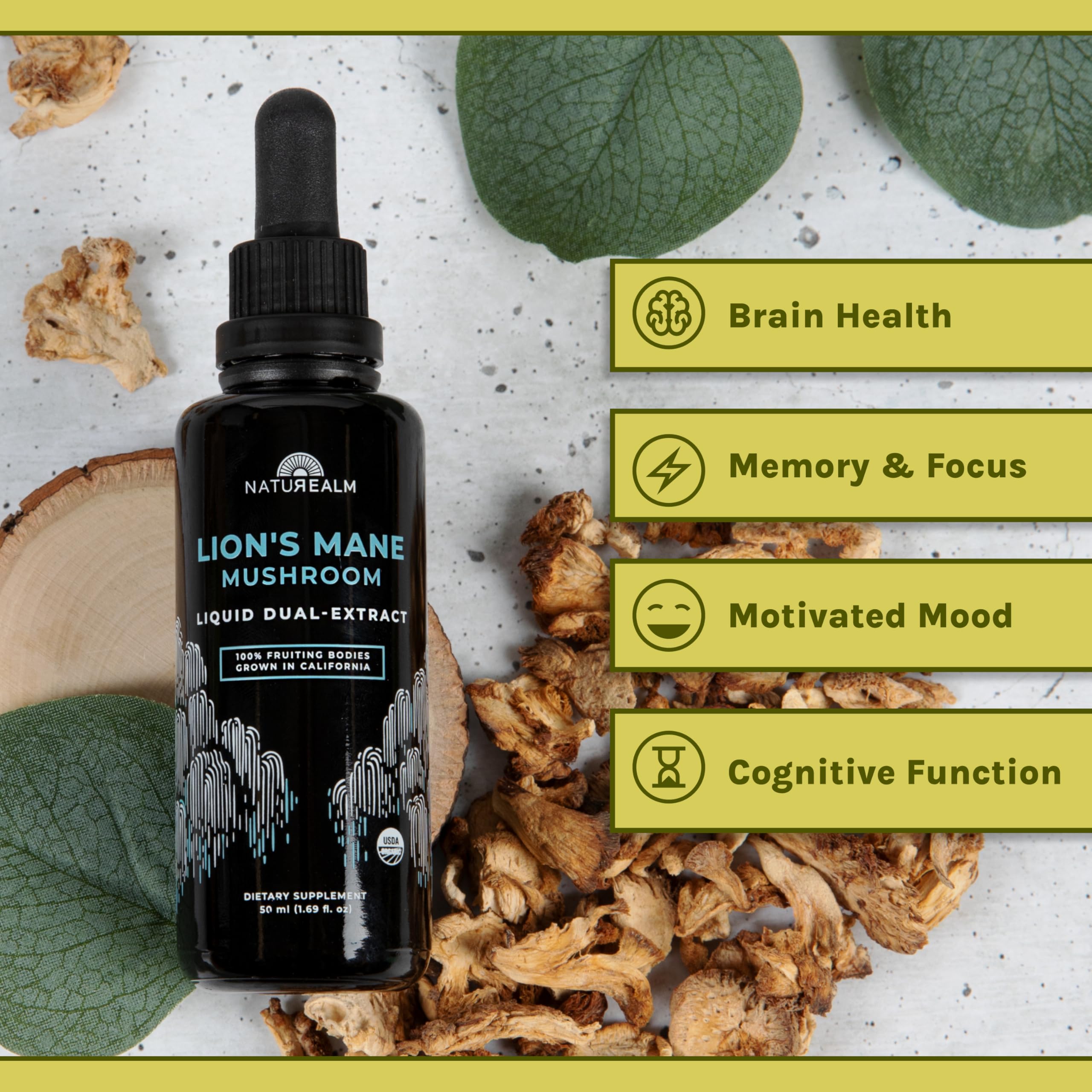 Naturealm uso sublingual en mano para absorción rápida y práctica