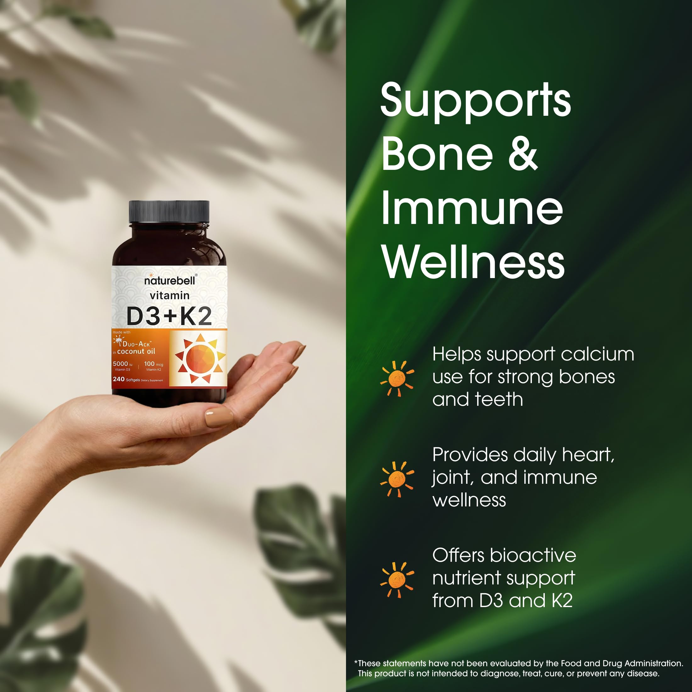 NatureBell aceite de coco virgen usado como portador para mejor biodisponibilidad