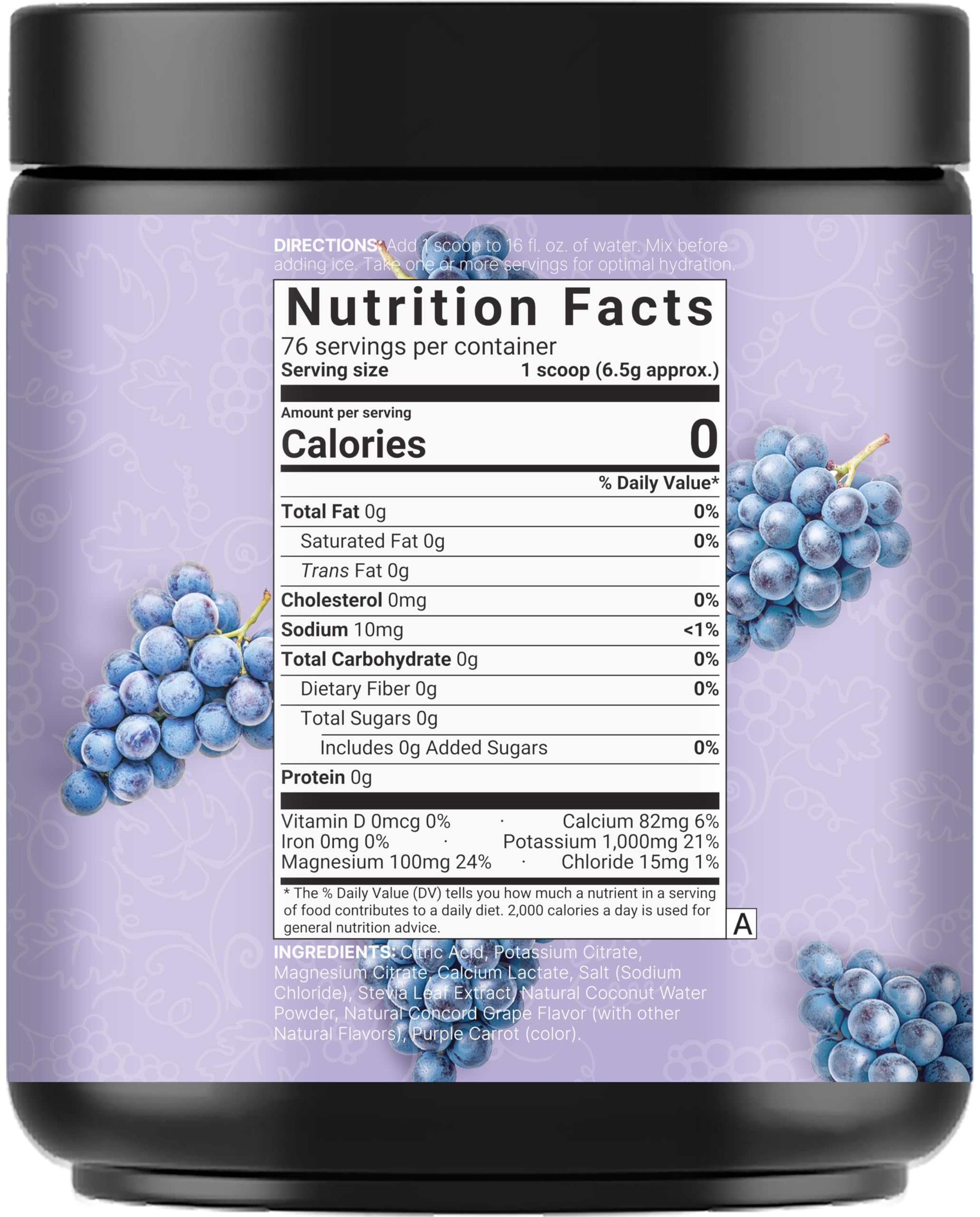 NatureBell bebida con hielo y uvas, presentación sabrosa y apta para dietas keto