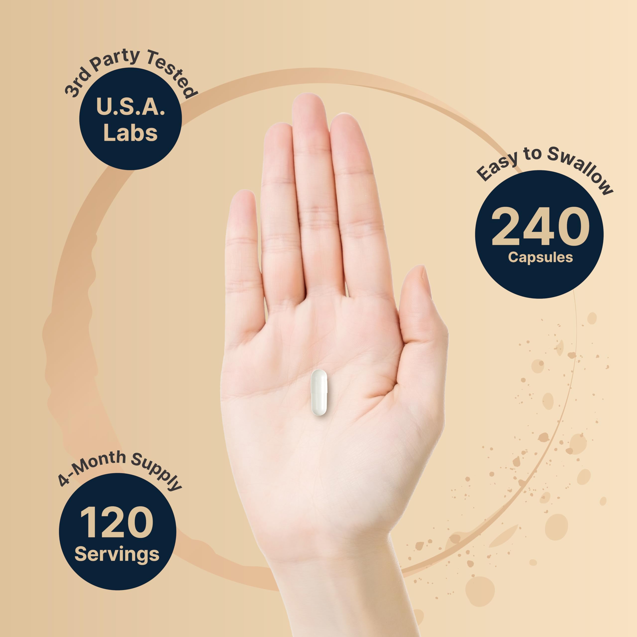 NatureBell etiqueta del producto con ingredientes y pureza verificada visible