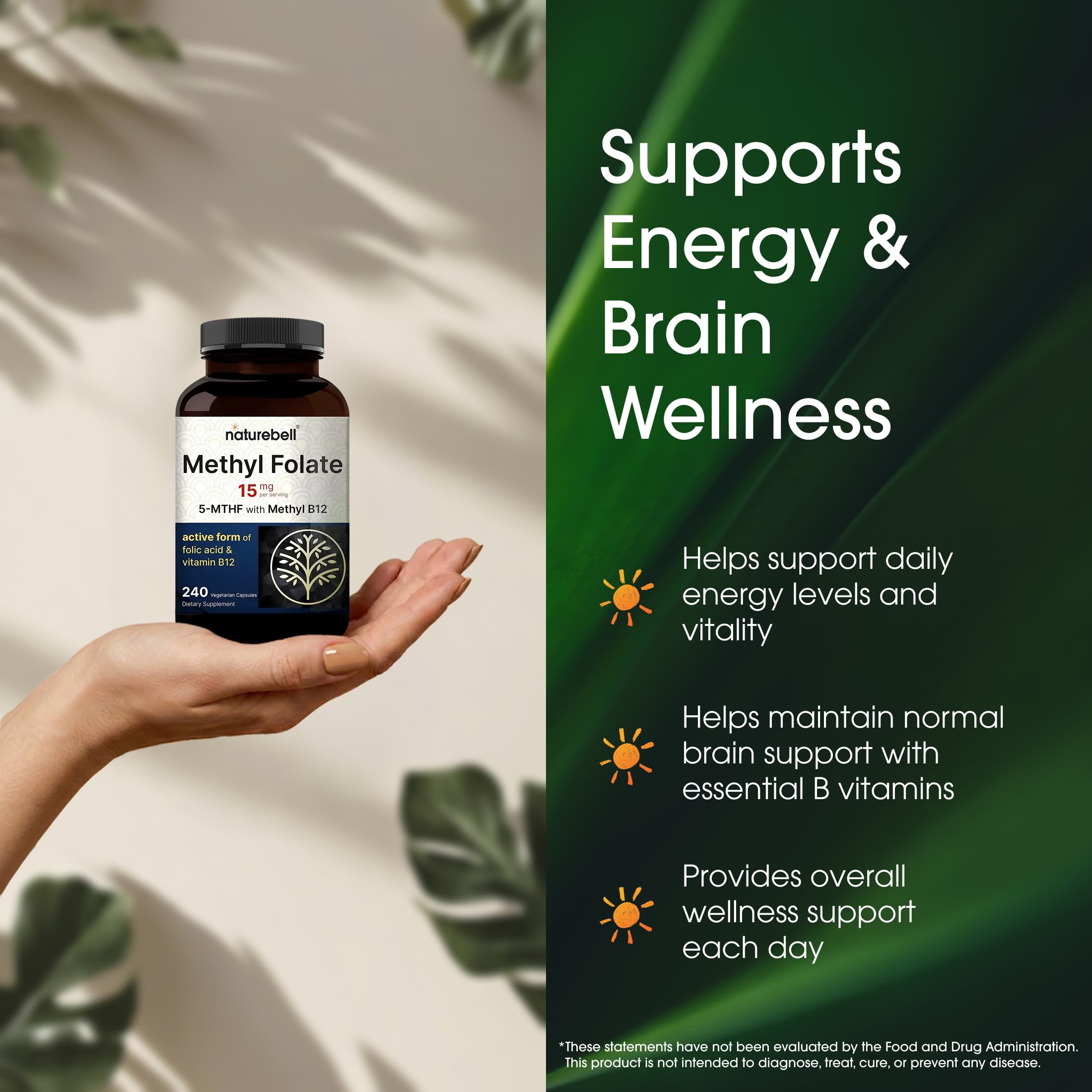 NatureBell cápsula en mano para comparar tamaño y comodidad