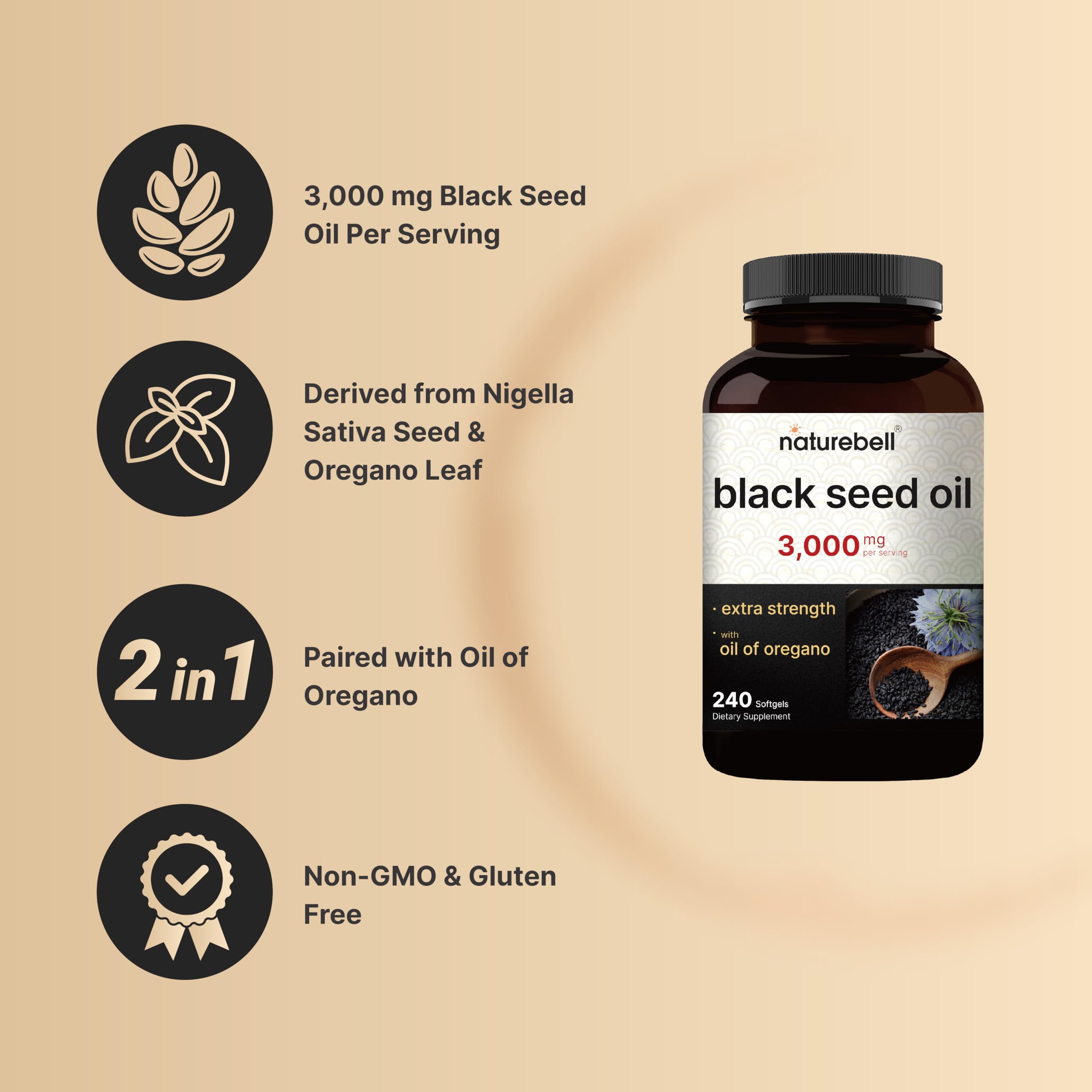 NatureBell cápsula entre dedos para ver tamaño y dosificación cómoda