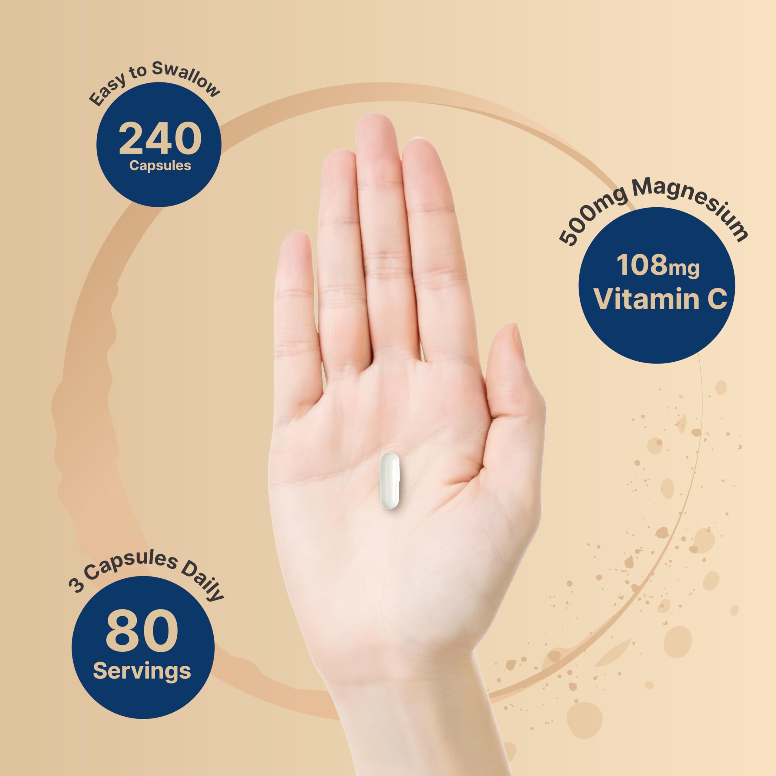 NatureBell cápsulas en mano para mostrar facilidad de ingestión y escala