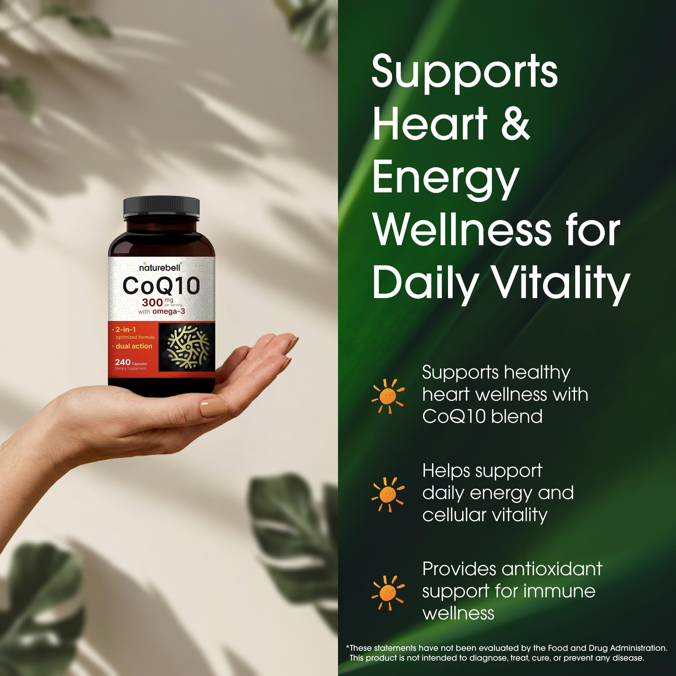 NatureBell etiqueta con ingredientes y pruebas de terceros visibles