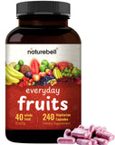 NatureBell etiqueta con lista de 40 frutas y verduras para transparencia