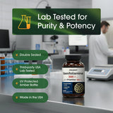 NatureBell etiqueta nutricional cerca mostrando dosis y compuestos