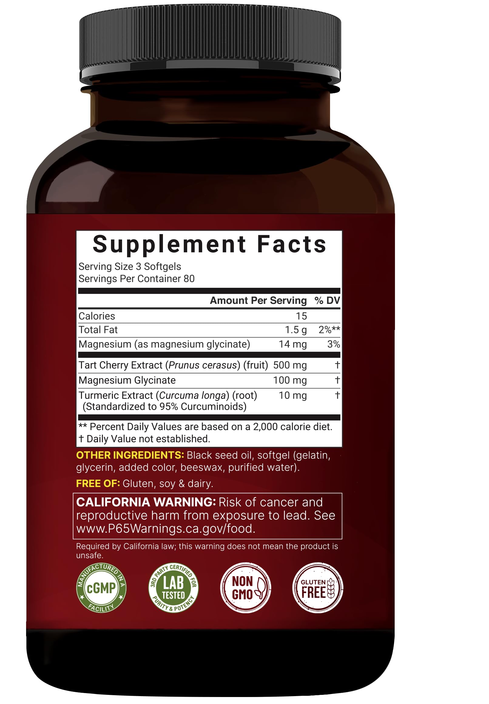 NatureBell etiqueta nutricional ampliada mostrando ingredientes y certificaciones